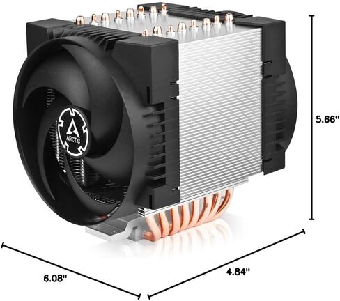 فريزر ARCTIC 4U-M لـ AMD: SP6، sTR5، SP3، TR4، sTRX4، SWRX8 وIntel: LGA4189، LGA 4677-4U & UP، مبرد وحدة المعالجة المركزية للخادم، مروحتان × 120 مم، 400-2300 دورة في الدقيقة، مروحة تبريد على حامل، مروحة الخادم، مراوح الرف in Kuwait