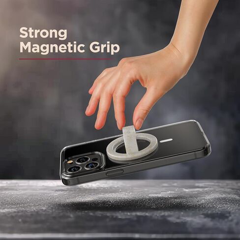 Encased Magnetic Phone Grip Holder (Compatible with MagSafe) Thin Silicone Finger Loop Ring for iPhone (Glitter) in Saudi Arabia