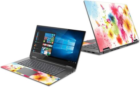 Mightyskins Skin متوافق مع Lenovo Yoga 730 13 "(2018) - عجلات زهور | غطاء ملتف من الفينيل واقٍ ومتين وفريد ​​من نوعه | سهل التطبيق والإزالة وتغيير الأنماط | صنع في الولايات المتحدة الأمريكية in Saudi Arabia