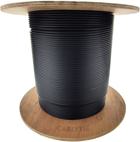 2 كابل ألياف بصرية داخلي/خارجي، متعدد الأوضاع 50/125 OM3، GR-409-CORE، 10 جيجابت، أسود، مصنف للناهض، بكرة، 1000 قدم in Kuwait