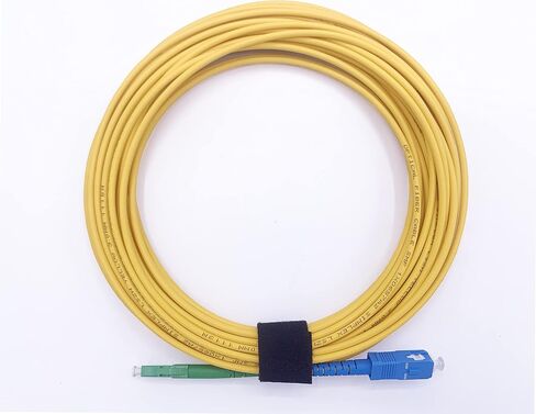 3m /9.84ft Fiber Optic Cable LC/APC to SC/UPC Singlemode Simplex, 9/125μm LSZH Optical Patchcord Yellow 3 Meter in Saudi Arabia