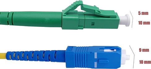 3m /9.84ft Fiber Optic Cable LC/APC to SC/UPC Singlemode Simplex, 9/125μm LSZH Optical Patchcord Yellow 3 Meter in Saudi Arabia