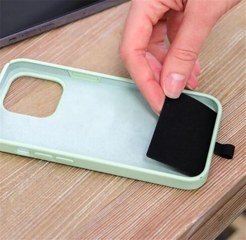 Phone Strap with Zippered Pouch, Crossbody Cell Phone Strap, Adjustable Clip and Go Phone Strap with Wallet, Crossbody Phone Strap for All Occasions (Black) in Saudi Arabia