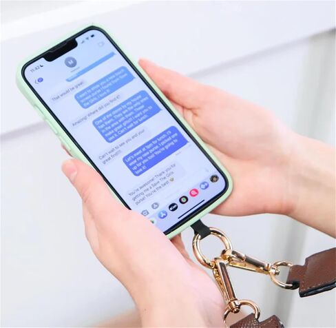 Phone Strap with Zippered Pouch, Crossbody Cell Phone Strap, Adjustable Clip and Go Phone Strap with Wallet, Crossbody Phone Strap for All Occasions (Black) in Saudi Arabia
