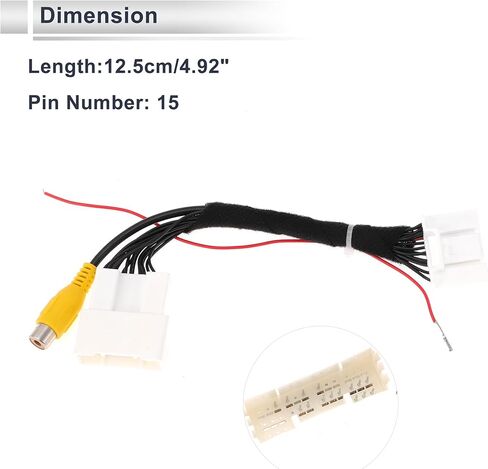 Front Rear View Camera Adapter Wire Harness Cable for Toyota Camry Stabilise Backup Camera Wiring Harness Plastic,Metal 1 Pcs in Kuwait