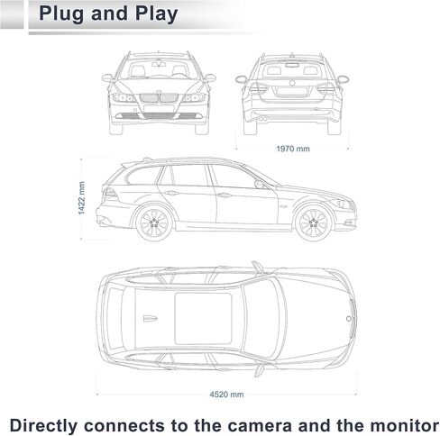 Front Rear View Camera Adapter Wire Harness Cable for Toyota Camry Stabilise Backup Camera Wiring Harness Plastic,Metal 1 Pcs in Kuwait