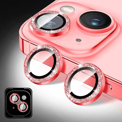 واقي عدسة الكاميرا Kucheed Bling لهاتف iPhone 11، ملصقات فيلم غطاء الكاميرا من الزجاج المقوى اللامع 9H، محاذاة تلقائية لحلقات معدنية فردية ملحقات الهاتف in Saudi Arabia