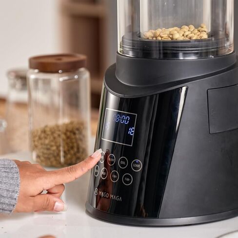 Smart Home Coffee Bean Roaster, Digital Display, Auto and Manual Modes, 300g Capacity Smokeless Chaff Collection, Transparent Viewing, Auto-Cooling, 120V in Saudi Arabia