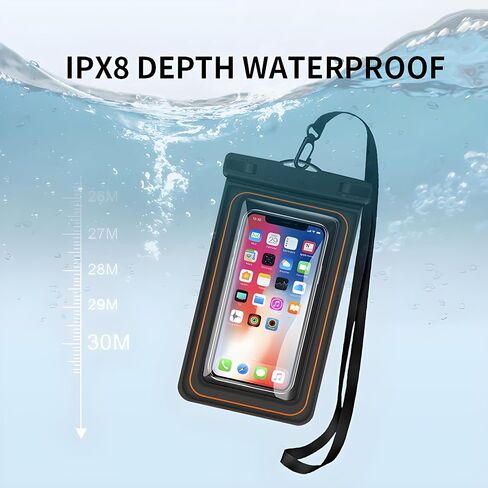 Waterproof Phone Pouch Pack - IPXFloating Waterproof Case with Lanyard for iPhone 15, Jet Ski, Paddle Board Accessories, Pelican Kayak Fishing Waterproof bag iphone 15 accessories jet ski accessories in Saudi Arabia