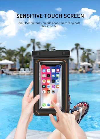 Waterproof Phone Pouch Pack - IPXFloating Waterproof Case with Lanyard for iPhone 15, Jet Ski, Paddle Board Accessories, Pelican Kayak Fishing Waterproof bag iphone 15 accessories jet ski accessories in Saudi Arabia