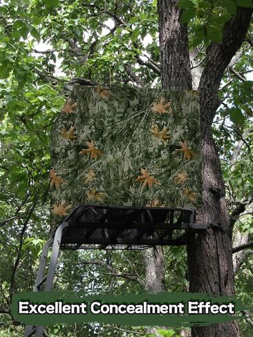 MADHOLLY Silent Magnetic Closure Tree Stand Blind - 100" × 35.4" Hunting Tree Stand Cover for 2 Man Stand, with Pocket, Universal Camo Tree Stand Accessories Ground Blinds for Deer Hunting Turkey in Saudi Arabia