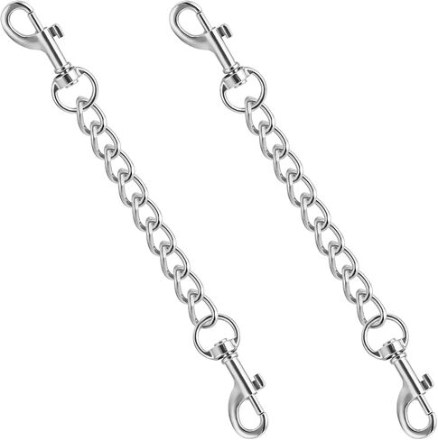 Giantree 2 Pcs Metal Dog Collar Safety Clip, Dog Harness Collar Connector Prong Collar Safety Clip Double Ended Backup Dog Safety Clip 7inch in Saudi Arabia