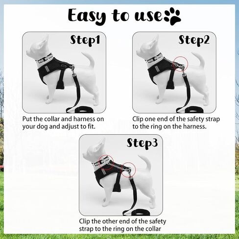 Giantree 2 Pcs Metal Dog Collar Safety Clip, Dog Harness Collar Connector Prong Collar Safety Clip Double Ended Backup Dog Safety Clip 7inch in Saudi Arabia