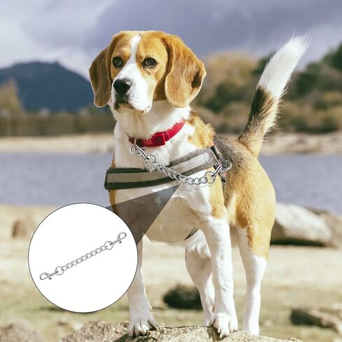 Giantree 2 Pcs Metal Dog Collar Safety Clip, Dog Harness Collar Connector Prong Collar Safety Clip Double Ended Backup Dog Safety Clip 7inch in Saudi Arabia