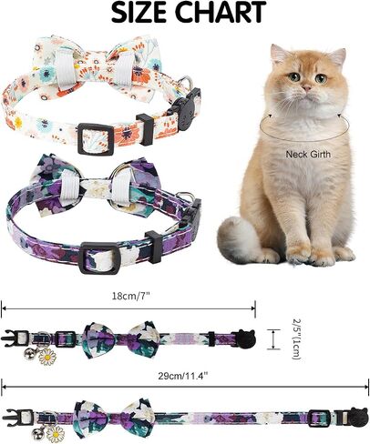 Halloween Cat Collar with Bells, Breakaway Cat Bowtie Collars, Spider Web Skull Pattern 2 Pack Safety Halloween Kitten Collars for Girl Female Boy Male Cats in Saudi Arabia