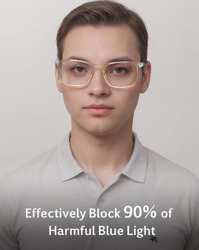 ANRRI Blue Light Glasses Men Anti Eyestrain Oversized Computer Gaming Glasses Women in Kuwait