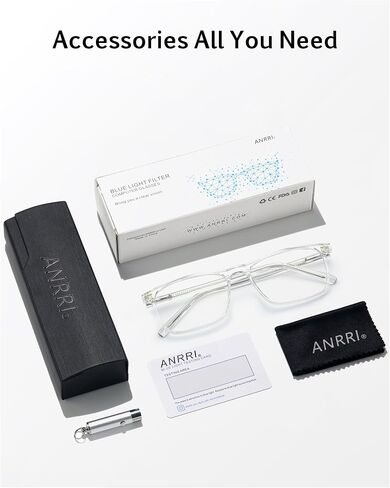ANRRI Blue Light Glasses Men Anti Eyestrain Oversized Computer Gaming Glasses Women in Kuwait