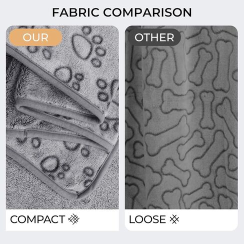 Luciphia 1 Pack 2 Pet Blankets for Dogs Cats, Fleece Print Dog Cat Blankets for Small Medium Large Puppy Kitten, Grey Paw Small (23x16 inch) in Saudi Arabia