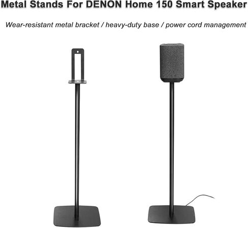 زوج حامل مكبر الصوت لمكبر الصوت الذكي اللاسلكي DENON Home 150، حامل أرضي عالي التحمل للصوت المحيطي مع إدارة سلك الطاقة in Kuwait
