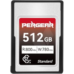 Pergear 512GB CFexpress Type A Memory Card, Up to 800MB/s Read Speed & 780MB/s Write Speed for 4K 120P,8K 30P Recording (Standard Series)