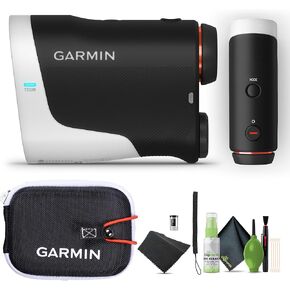 Garmin Approach Z30 Golf Laser Range Finder 400 Yards Away Laser Golfing Rangefinder with 6X Magnification, Magnetic Cart Mount and Vibration Bundle with Cleaning Kit