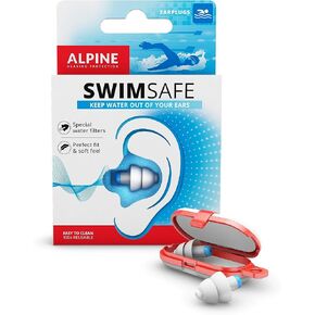 Alpine SwimSafe Adult Ear Plugs for Swimming - Ear Protection Against Water - Comfortable Waterproof Earplugs with Filter - Hyopoallergenic & Sustainable