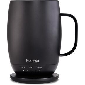Nextmug Plus - Temperature-Controlled, Self-Heating Coffee Mug (Burgundy - 18 oz.)