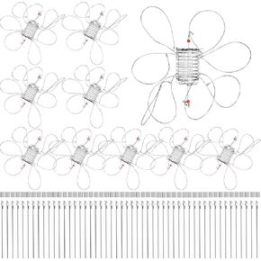 10 Pcs Crab Snare Traps with 8 Loops Stainless Steel Crab Snare for Fishing Rods Crab Trap for Crabbing Dungeness Red Rock and Blue Crab with 50 Replace Loops and Crimps
