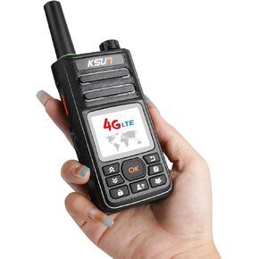 KSUN Global 4G Network Phones 1.77 Inch Screen WiFi Radios Walkie Talkies Long Range 100 Miles Push-to-Talk for Zello Android ZL18