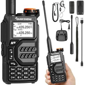 UV-K5 Walkie-Talkie 5w with Multiple Charging Methods, DTMF AM FM Two-Way Radio NOAA Emergency Weather Reception, Fast Frequency Binding, Equipped with Headphones, Suitable for Outdoor Travel in Kuwait