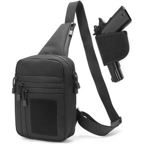 Raptor Sling Bag – Tactical Sling Bag for Men and women, Spacious Sling Backpack for Gun Holster, Ideal for EDC. (Right Hand)