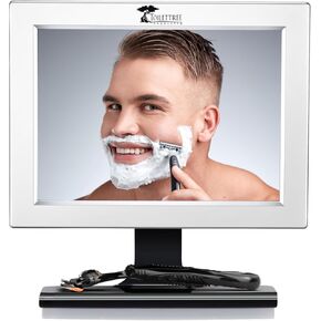 ToiletTree Products Fogless Shower Mirror with Squeegee - High-Quality Anti-Fog Mirror - Adjustable Shaving Mirror with a Squeegee - Rust-Proof, Impact-Resistance Bathroom Shower Mirror in Saudi Arabia