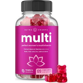 Womens Multivitamin Gummies | Vitamins A, B, C, D, E, Biotin, Folic Acid | Daily Multivitamin for Women | Chewable Womens Gummy Multivitamins | Bones, Brain, Heart, Immune & Energy Supplement (2 Pack)
