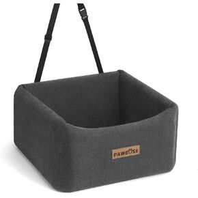 Dog Car Seat for Small Dogs up to 25lbs, Booster Dog Car Carrier with Safety Belt, Medium Pet Car Accessories Travel Bed with Washable Removable Cover, Memory Foam Elevated Pet Car Chair for SUV
