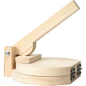 Cabilock Tortilla Press Bamboo Tortilla Maker: 10inch Mexican Tortillera Presser Round Dough Presser for Homemade Tortillera, Pataconera, and Dough Press