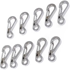 EDC Mini Spring Carabiner Clasps,Paracord Hook, Small Keychain Carabiner for Outdoor Camping 10 Pcs