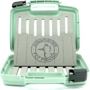 Kingfisher Boat Box Fly Fishing Streamer Box 2.0 JR (10"x8"X3"), Sage