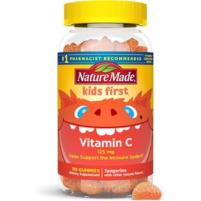 Nature Made Kids First Vitamin C Gummies, Dietary Supplement for Immune Support, 110 Gummies, 110 Day Supply