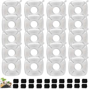 40 Pcs Cat Water Fountain Filters, 20 Pack Water Fountain Filters 20 Pack Pre-Filter Sponges For Veken Cat Water Fountain 67oz/2L, 95oz/2.8L,Pet Cat Water Fountain Filter Replacement Water Dispenser