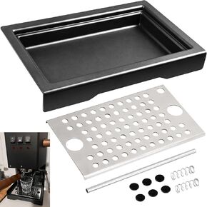 Low Profile Drip Tray And Grate Set Compatible With Gaggia Classic Pro Evo V1, V2