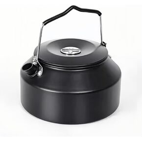 Camping Kettle 1.6L, Portable Outdoor Tea Kettle, Hard-Anodized Aluminum Coffee Pot, Compact and Lightweight for Stove Top Campfire Kettle, Picnics and Travel camping kettles for boiling water.