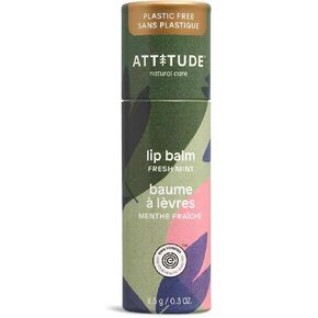 ATTITUDE Plastic-free Lip Balm, EWG Verified Plant- and Mineral-Based Ingredients, Vegan and Cruelty-free Personal Care Products, Coconut, 0.3 Oz