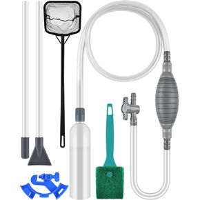KATUMO Fish Tank Cleaner, Aquarium Gravel Cleaner Kit Fish Tank Siphon Vacuum Cleaner Tools for Aquarium Water Changer Fish Tank Changer Turtle Tank Cleaning Gravel and Sand