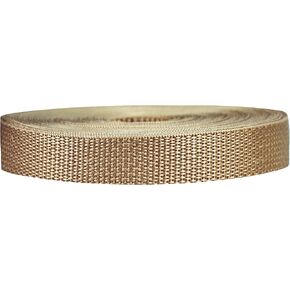 Strapworks Lightweight Polypropylene Webbing - Poly Strapping for Outdoor DIY Gear Repair, Pet Collars, Crafts – 3/4 Inch by 10, 25, or 50 Yards, Over 20 Colors, Khaki, 3/4" x 10 yard