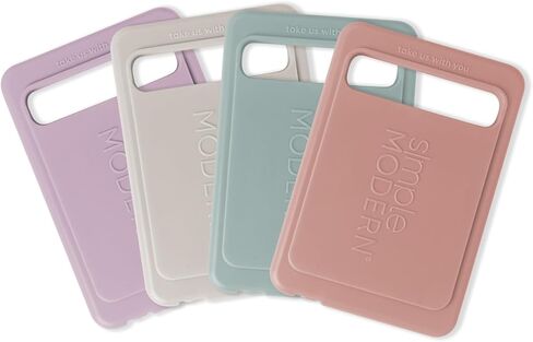 علبة ثلج حديثة وبسيطة لصندوق الغداء | حقيبة ثلج آمنة للاستخدام في الفريزر وقابلة لإعادة الاستخدام لصندوق بينتو أو المبرد أو أكياس الغداء أو صندوق الغداء | 4 عبوات | تشكيلة 1 in Kuwait