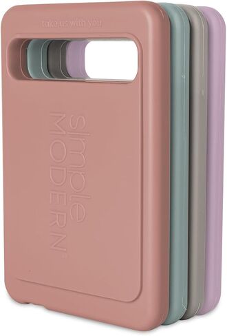 علبة ثلج حديثة وبسيطة لصندوق الغداء | حقيبة ثلج آمنة للاستخدام في الفريزر وقابلة لإعادة الاستخدام لصندوق بينتو أو المبرد أو أكياس الغداء أو صندوق الغداء | 4 عبوات | تشكيلة 1 in Kuwait