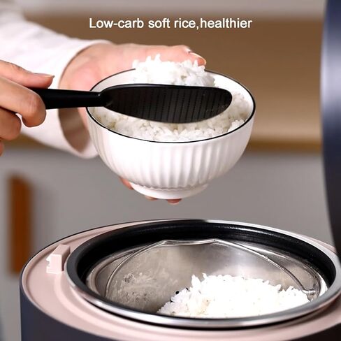 جهاز طبخ الأرز منخفض الكربوهيدرات 2 كوب غير مطبوخ صغير جهاز طبخ الأرز التعريفي صانع الأرز والحبوب متعدد الطباخ مع وعاء داخلي من الفولاذ المقاوم للصدأ 24 ساعة للحفاظ على الدفء التلقائي in Kuwait