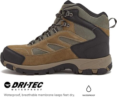 HI-TEC Yosemite WP Mid Waterproof Hiking Boots for Men, Lightweight Breathable Outdoor Trekking Shoes in Kuwait