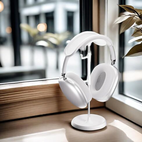 Headphone Stand【11.4inch】Headphone Holder with Cable Organizer Storage Tray Compatible for AirPods Max, AirPods, AirPods Pro,Beats,Bose,Most Gaming Headphones. 【No tools required】ME-2 (White) in Saudi Arabia
