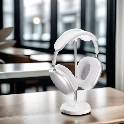Headphone Stand【11.4inch】Headphone Holder with Cable Organizer Storage Tray Compatible for AirPods Max, AirPods, AirPods Pro,Beats,Bose,Most Gaming Headphones. 【No tools required】ME-2 (White) in Saudi Arabia